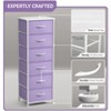 Sorbus Narrow 6 Drawers Nightstand with Steel Frame, Wood Top, Easy Pull Fabric Bins for Home, Bedroom, Office & Dorm - 3 of 4