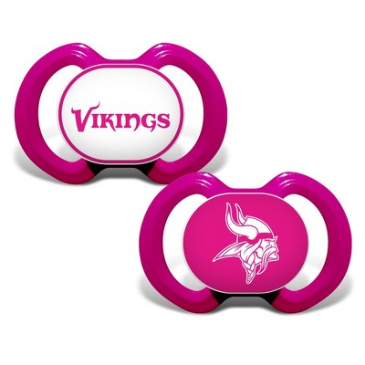Image of Baby Fanatic Girls Pink Pacifier 2-Pack - NFL Minnesota Vikings