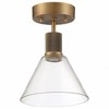 Access Lighting Port Nine 1 - Light Flush Mount in  Antique Brushed Brass - 4 of 4