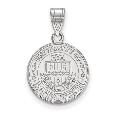 Black Bow Jewelry Sterling Silver Pittsburgh Panthers NCAA Medium Pendant