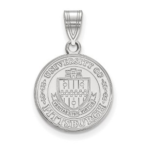 Black Bow Jewelry Sterling Silver Pittsburgh Panthers NCAA Medium Pendant - 1 of 3