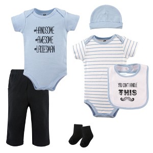 Hudson Baby Infant Boy Cotton Layette Set, Mustache - 1 of 1