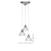 Toltec Lighting Europa 3 - Light Pendant in  Brushed Nickel with 7" Gold Ice Shade - 2 of 2