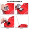 NAYSAYE 5L/10L/20L Gas Can Standard Cold-rolled Plate Petrol Diesel Can with Oil Pipe and Three Handles for Car Fuel Storage and Outdoor Use - 4 of 4
