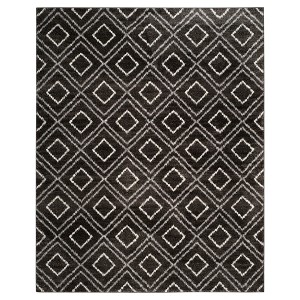 Anthracite/Cream Abstract Loomed Area Rug - (9
