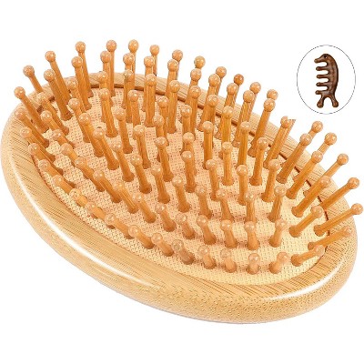 Natural Bamboo Hair Brush(No handle), Massaging Scalp, Detangling brush Bamboo Scalp Massager Bamboo Comb for Women, Men