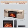 R.W.FLAME 59" Fireplace Tv Stand Mantel Wood Surround Firebox Freestanding, Infrared Quartz Heater Adjustable Led Flame, Remote Control, PECAN - 3 of 4