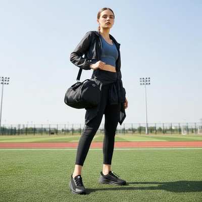 Женские кроссовки CUSHIONAIRE XPLOR Womens Walking Sneakers, Chunky Lightweight Platform Tennis Shoes Womens with Arch Support and Memory Foam, Black 7.5 — фото 5