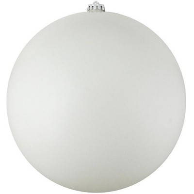 Northlight 8" Matte Shatterproof Christmas Ball Ornament - White