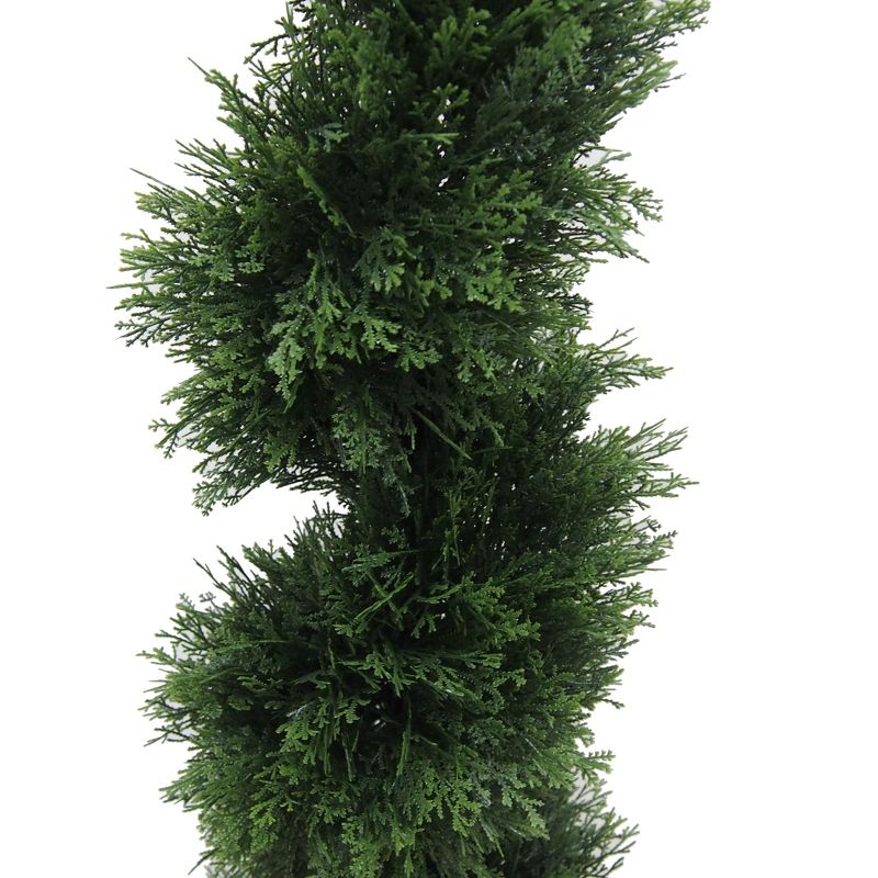 Vickerman Artificial Cedar Spiral Topiary In Pot UV, 2 of 8