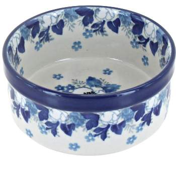 Blue Rose Polish Pottery  Georgia Blue Ring Cake Pan