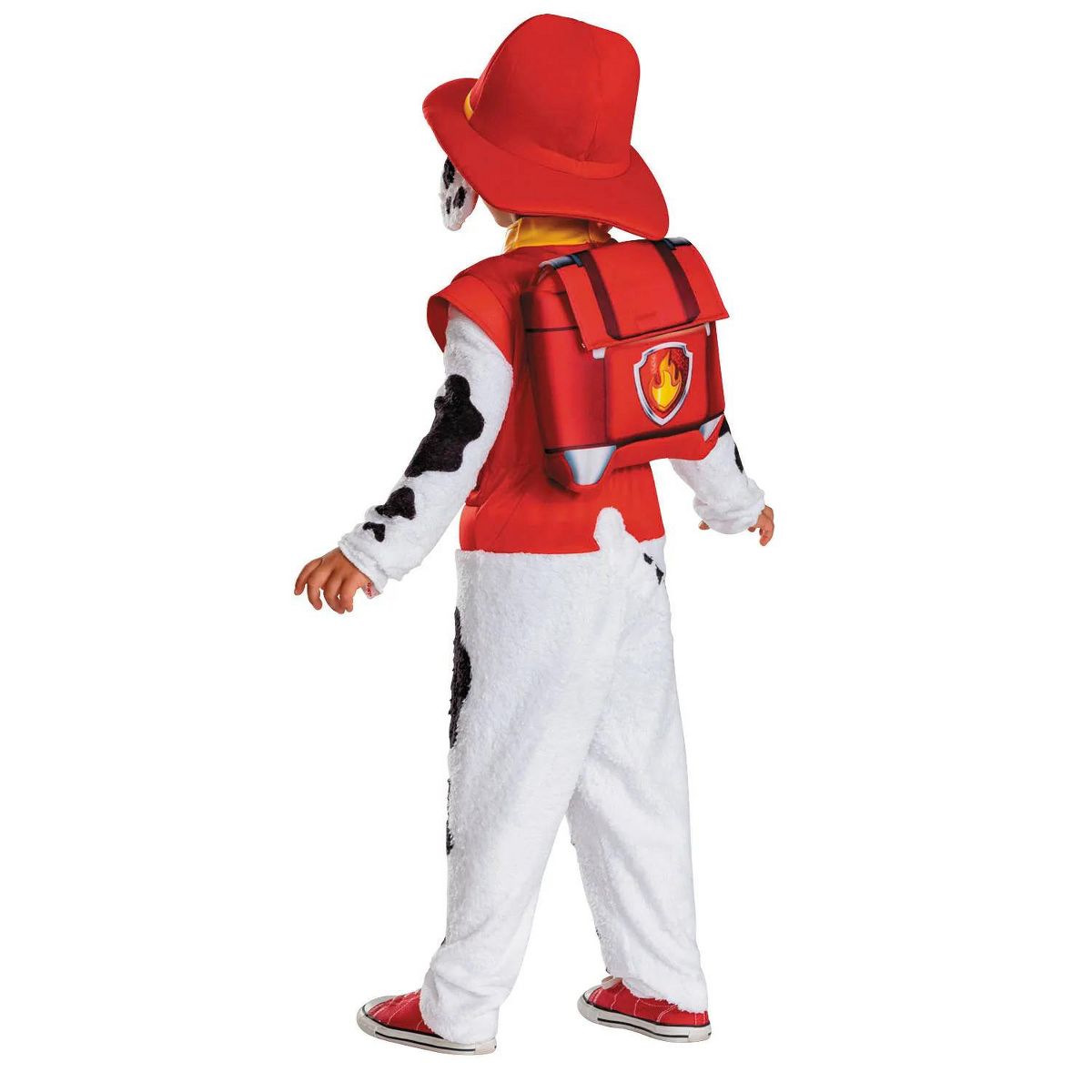 Toddler Deluxe Paw Patrol™ Marshall Jumpsuit Costume - thumbnail 2