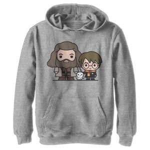 Boy's Harry Potter Hagrid & Hedwig Kawaii Cuties Pull Over Hoodie - 1 of 4
