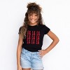 Fa La La Distressed - Youth Short Sleeve Graphic T-Shirt - 2 of 3