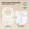 KeaBabies 8pk Organic Baby Bibs for Boy, Baby Drool Bib for Baby Boys and Girls, Newborn Teething Bibs - 3 of 4