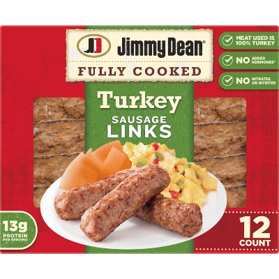 Jimmy Dean Fully Cooked Turkey Sausage Links - 9.6oz/12ct