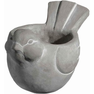 Classic Home and Garden Cement Buddies Indoor/Outdoor Planter with Drainage Hole, Bird - 1 of 4