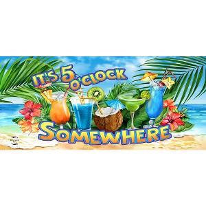 Briarwood Lane Summer 5 O'clock Cocktails Mini Mat 22x10 Indoor Outdoor For Summer Doormat - 1 of 2