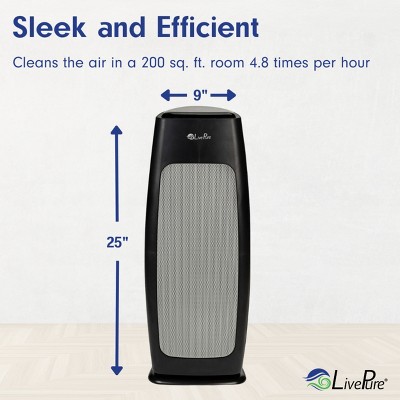 White Tall Tower Air Purifier with HEPA Filter
