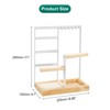 Unique Bargains 4 Tiers Versatile Sturdy Good Metal Jewelry Display Stand Holder - 2 of 3