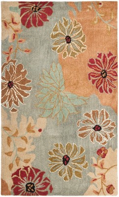 Handmade Floral Elegance Round Wool Rug, Multicolor, 3' x 5'