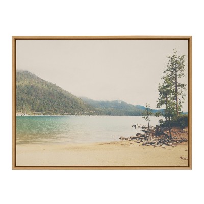 Natural Framed Landscape Canvas Print of Lake Tahoe, 28" x 38"
