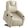 vidaXL Cream Faux Leather Power Lift Recliner Chair - Electric Motor Stand-Up Assistance, Manual Recline, Padding, Storage Features - 3 of 4