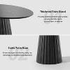 Lirago Black Elliptical Dining Table 67x33.5x31 Inch Seats 6 with Tapered Pedestal Base - 4 of 4
