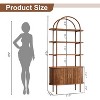 PAKASEPT 71" Fluted Arched Bookshelf with Sliding Tambour Doors, 4-Tier Display Storage Shelf, for Home Office, Bedroom - 2 of 4