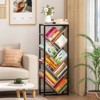 Aoibox 9 Tier Tree Bookshelf Floor Standing Wooden Shelf Organizer for Hardcover Books Small Spaces Bedroom Living Room - 4 of 4