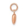 Black Bow Jewelry 14k Rose Gold Puffed Heart Charm or Pendant, 7mm (1/4 inch) - 2 of 4