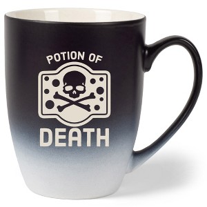 100 North Magic Potion 10 Ounce Black and White Two Toned Ombre, Comfortably Fits Your Hands, Ceramic Tea Coffee Cup Mug, Potion Of Death - 1 of 1