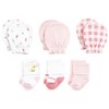 Hudson Baby Infant Girl Caps or Headbands, Bibs, Mittens and Socks 12pc Set, Farm, 0-6 Months - 4 of 4