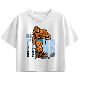 Girls' - Marvel - Fantastic Four The Thing Short Sleeve Boxy Graphic T-Shirt - 1 of 1