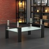 KWPZQEB 2-Tier Modern Coffee Table with Storage Shelf, Rectangle Metal Side Table End Table for Small Apartment, Living Room - 4 of 4