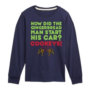 Boys' - Instant Message - Cookeys Christmas Long Sleeve Graphic T-Shirt - 1 of 4