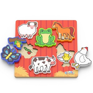 BenBen Wooden Puzzles for Toddlers 1-3, Life Cycle Animal Toddler