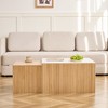 Nordlys Set of 2 Solid Wood Coffee Tables Classic Style Living Room - 3 of 4