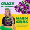 Joyfy 3 Pcs Mardi Gras Jumbo Bead Necklaces, 44" Gold Green Purple Beaded Chains for Parade Party Favors and Costume Dress Up Accessories - 4 of 4