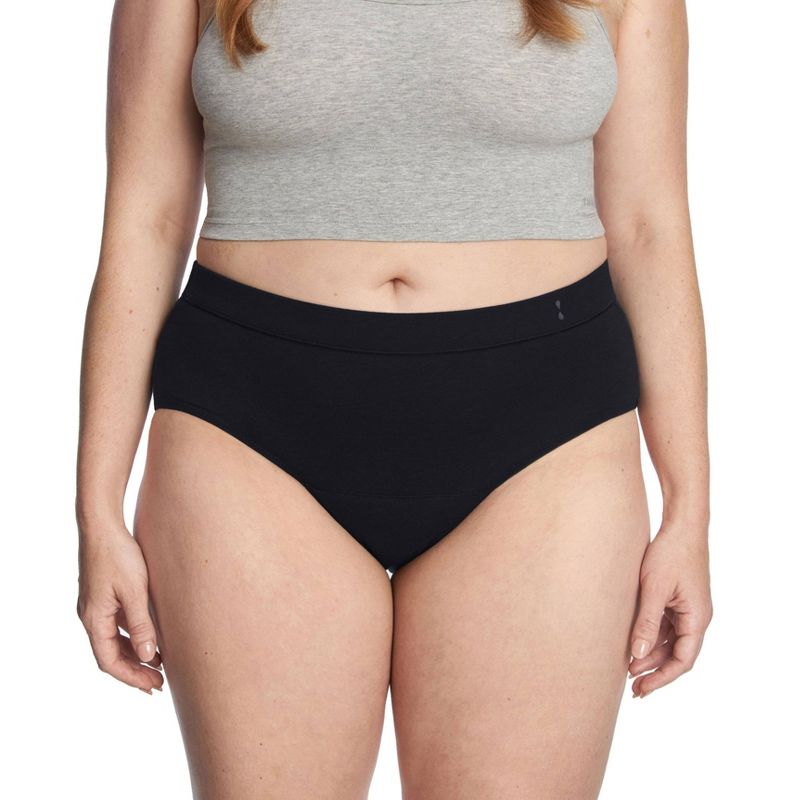  Thinx for All Period Underwear - Super Absorbency - Black Briefs, 1 of 9
