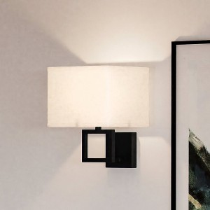 Urban Ambiance Luxury New Traditional Wall Sconce,  10''H x 8''W,  Matte Black Finish, ULB2140 - 1 of 4