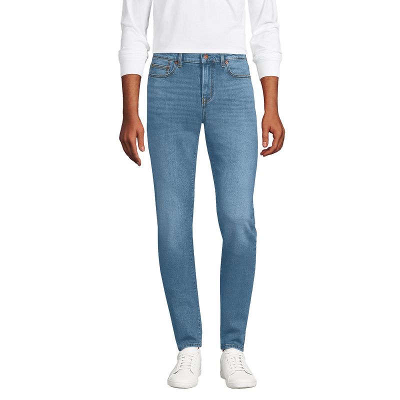 Lands' End Men's Recover 5 Pocket Slim Fit Denim Jeans, 1 of 4