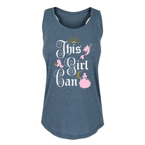 Women's - Disney Princess - This Girl Can Graphic Racerback Tank - 1 of 4