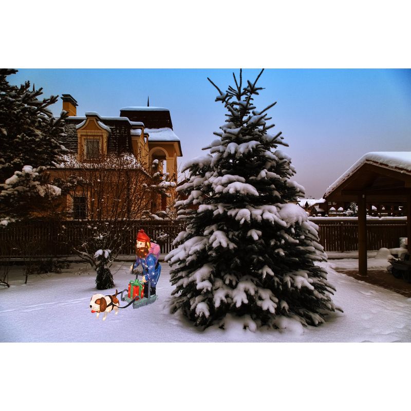Northlight 34" Lighted Yukon Cornelius on Dog Sled 3-D Outdoor Christmas Decoration, 2 of 3