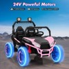 2 Seater 24V Ride On Car,Electric Vehicle Utv Car for Kids,400W Motors Electric Truck with Remote - 2 of 4