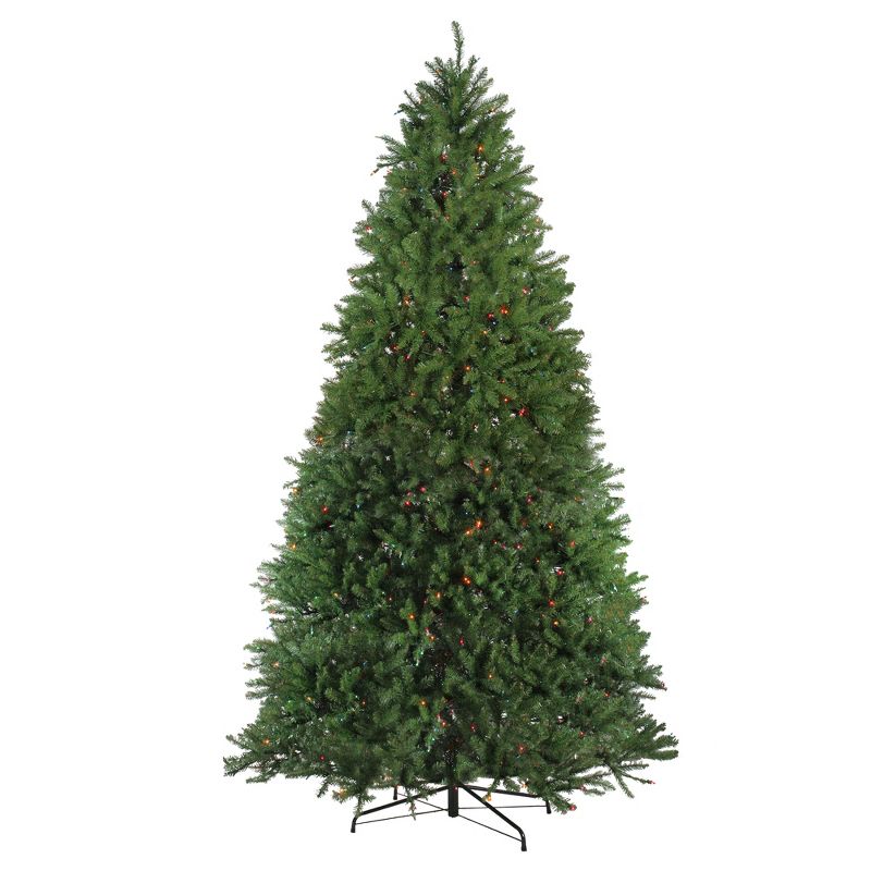 Northlight 10' Prelit Artificial Christmas Tree Full Northern Pine - Multicolor Lights, 1 of 6