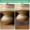 Unique Bargains Round Rubber Anti Slide Furniture Coasters Cups Floor Protector 4 Pcs - 3 of 4