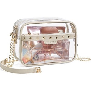 Generic Clear Bag for Stadium Events Quilted Clear Purse for Women Stadium Approved PVC Crossbody Concert Bag - 1 of 4