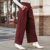 Women's Burgundy Wide Leg Corduroy Pants Retro Chic Statement Piece - Cupshe - 2 of 4