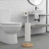 Evideco French Home Goods Freestanding Toilet Paper Holder Stand with Bamboo Base - 2 of 4